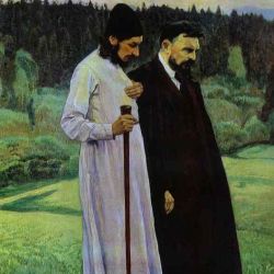 Pavel Florenskij, scienziato e presbitero ortodosso (1882-1937)  con Bulgakov