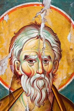 André, apôtre, peinture sur toile - copie d’une fresque byzantine