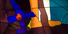 vetrata Spirito santo di Costantino Ruggeri, cappellina di Bose